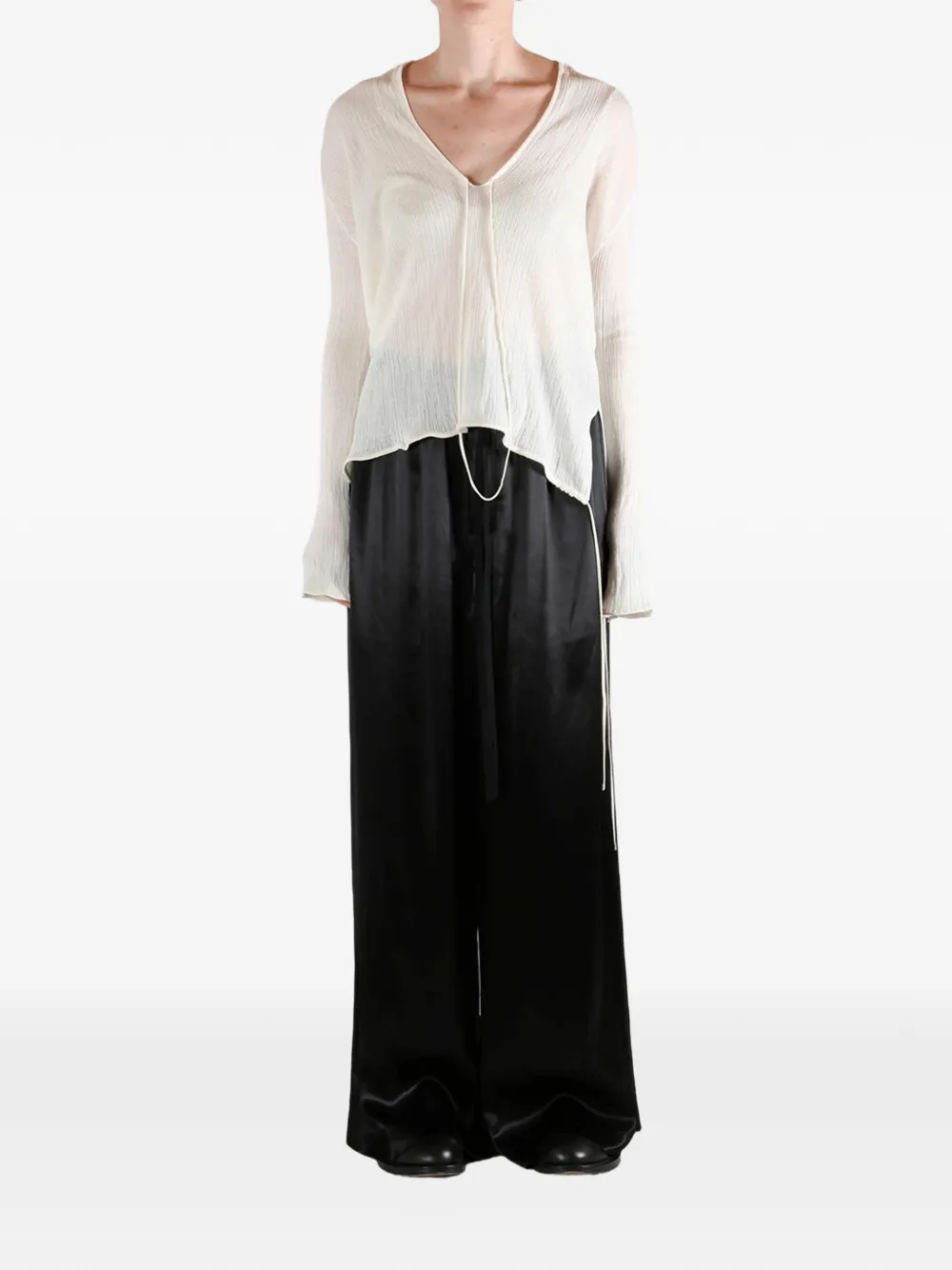 Ann Demeulemeester Tiu V-neck sweater - Bianco