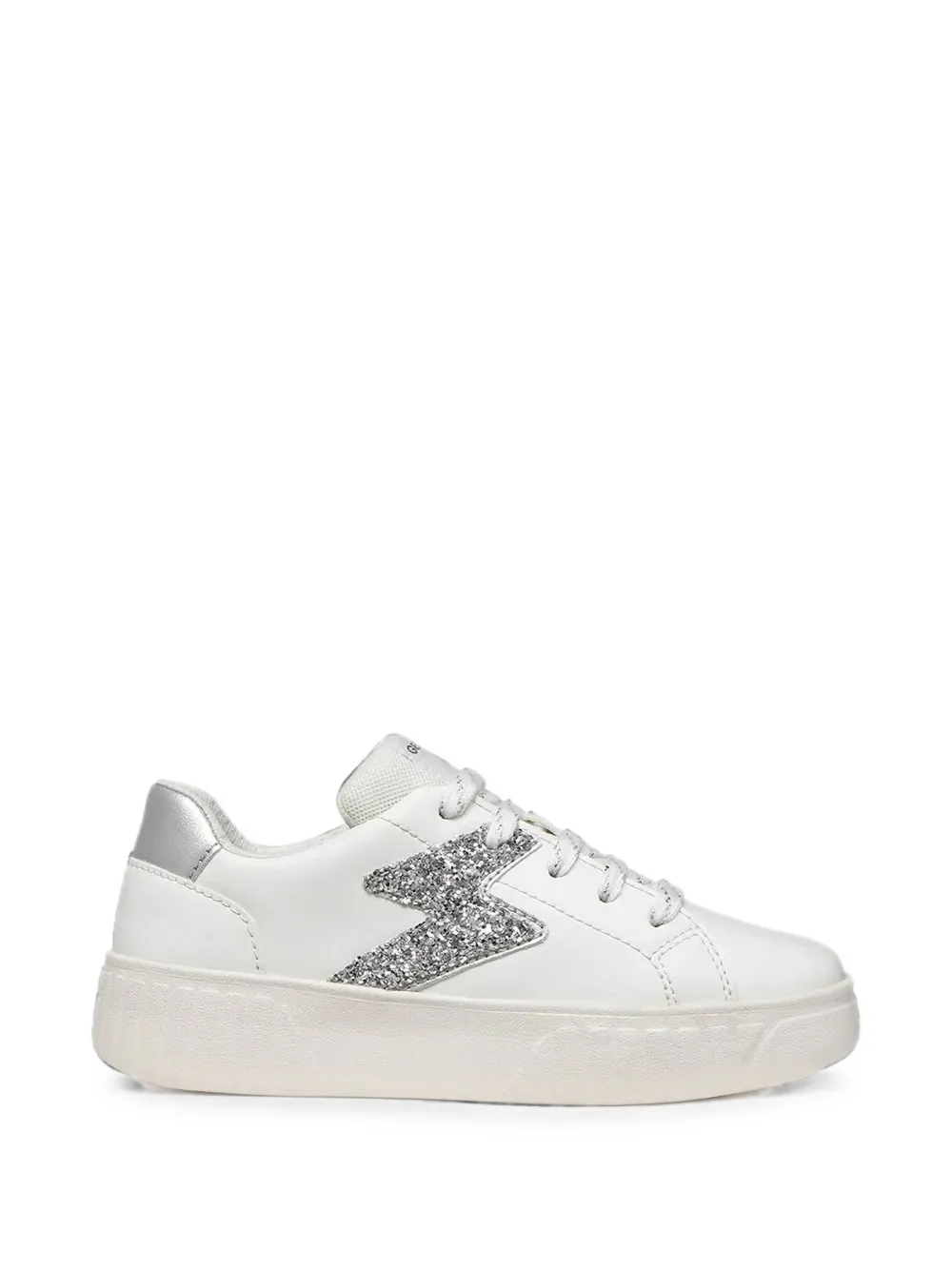 Geox Kids Mikiroshi glitter-detail metallic-panel sneakers Wit