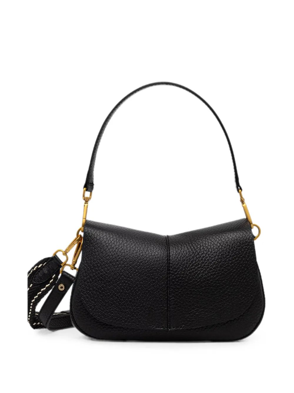 GIANNI CHIARINI Helena Round grained-leather tote bag - Nero