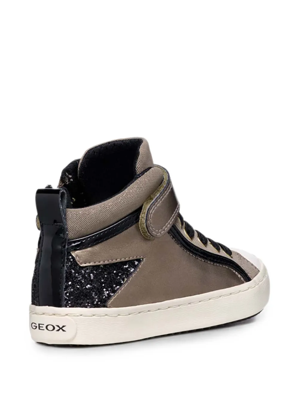 Geox Kids Kalispera glitter-panel touch-strap sneakers Bruin