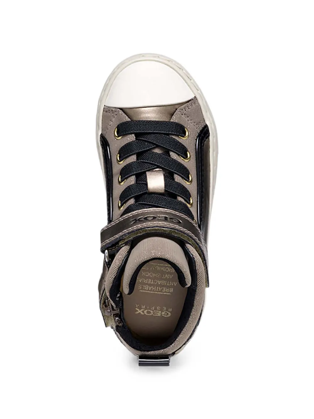Geox Kids Kalispera glitter-panel touch-strap sneakers Bruin