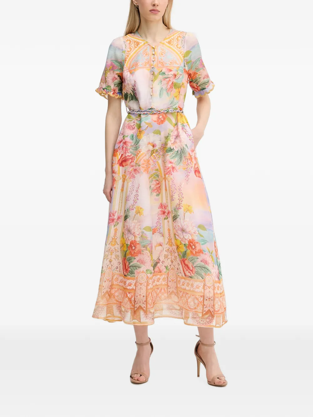 Hale Bob Cyrilla floral-print belted maxi dress