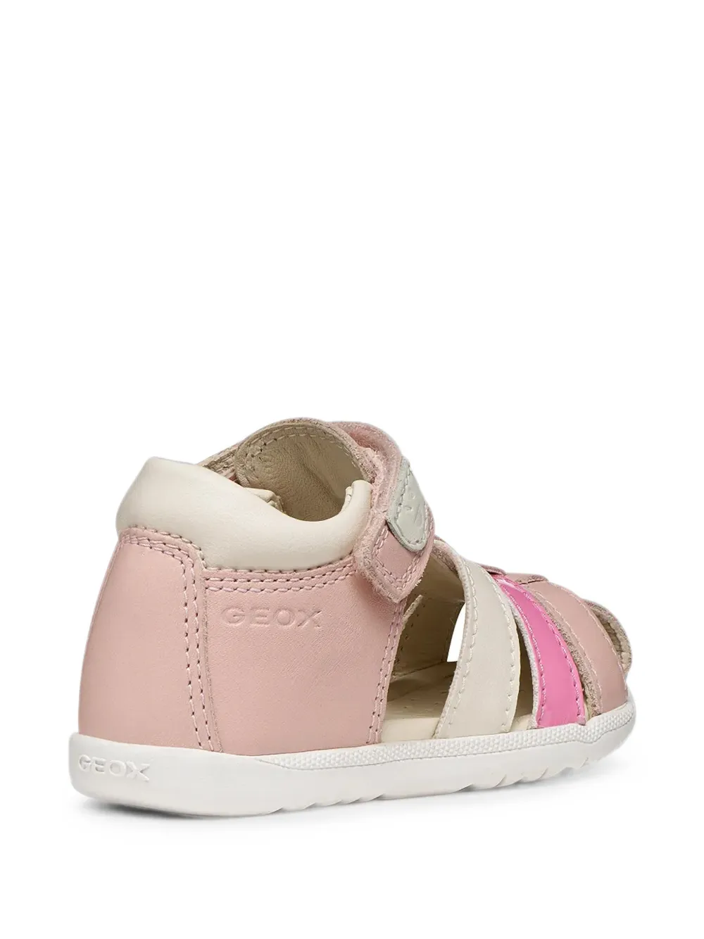 Geox Kids Macchia touch-strap leather sandals Roze