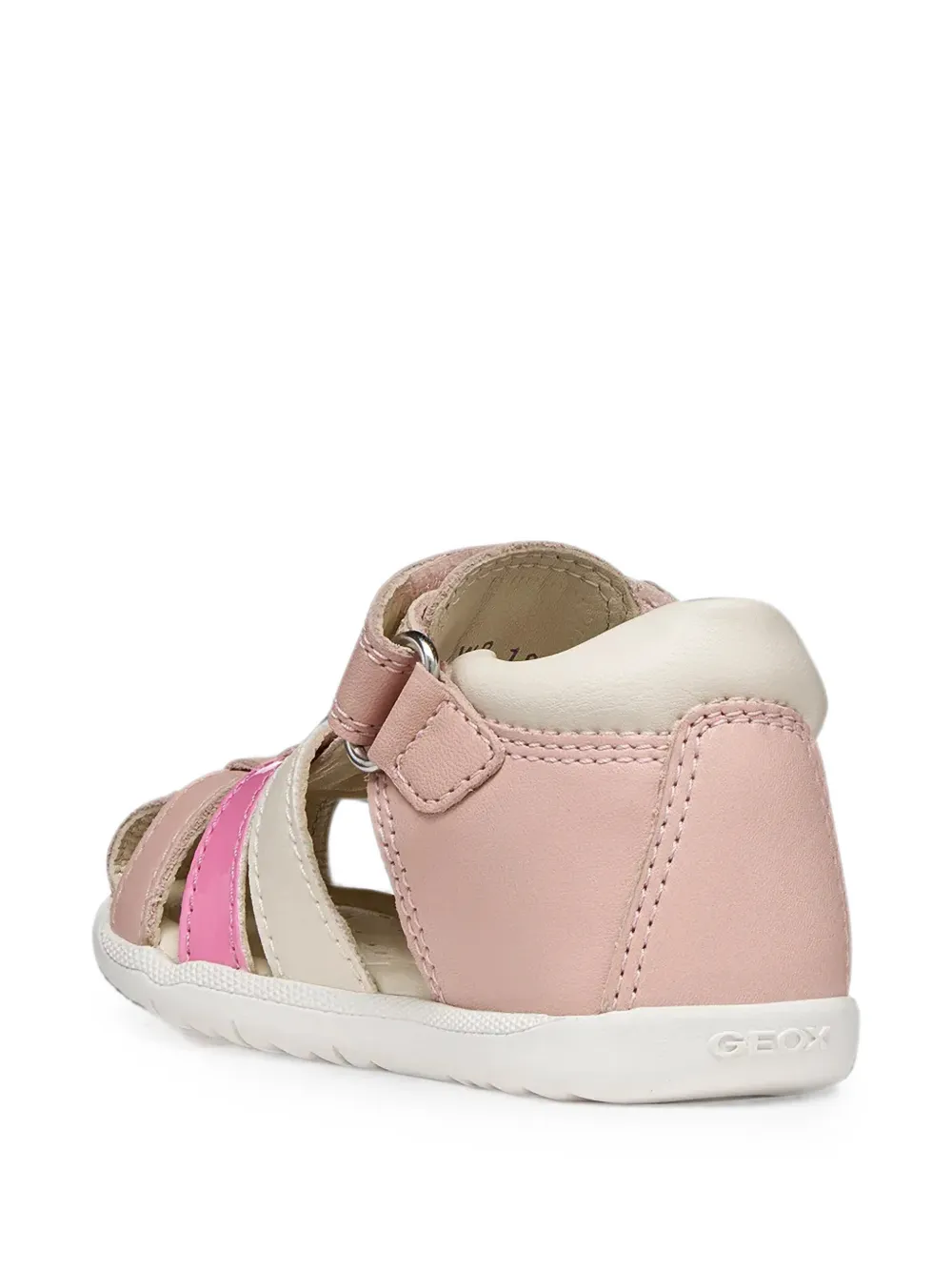 Geox Kids Macchia touch-strap leather sandals Roze