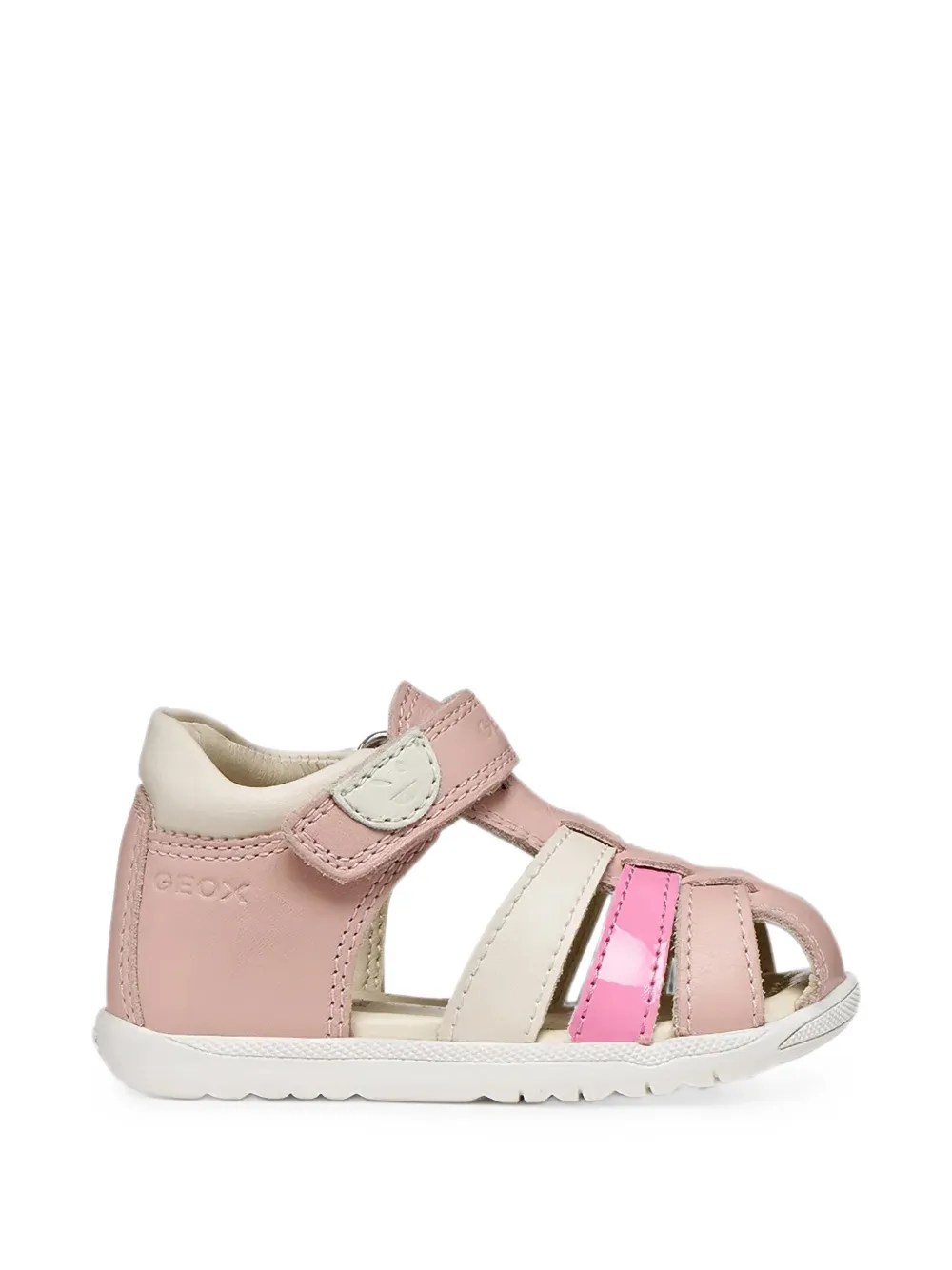 Geox Kids Macchia touch-strap leather sandals Roze
