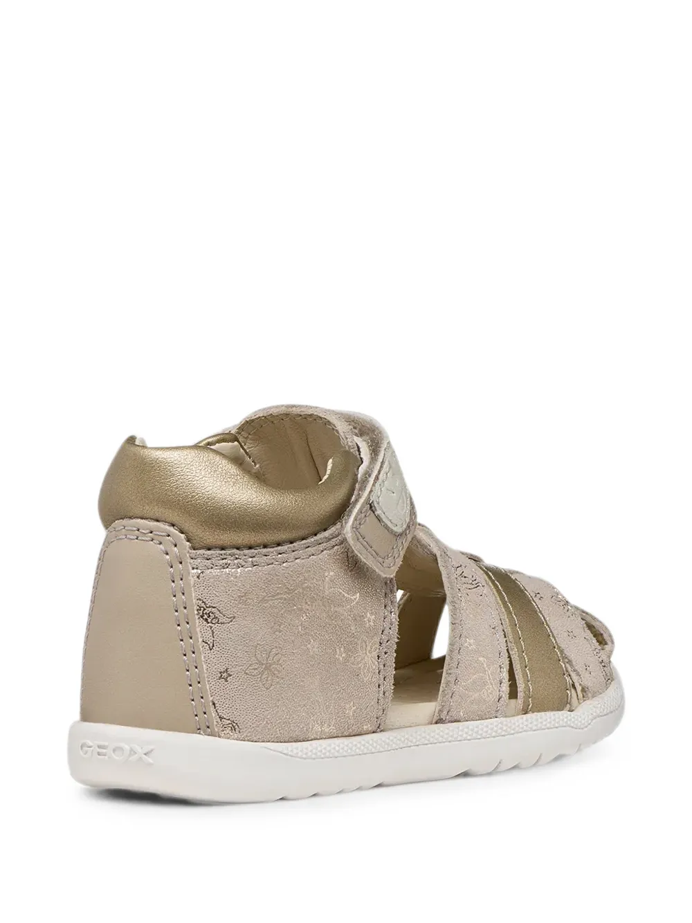 Geox Kids Macchia butterfly-print touch-strap sandals Beige
