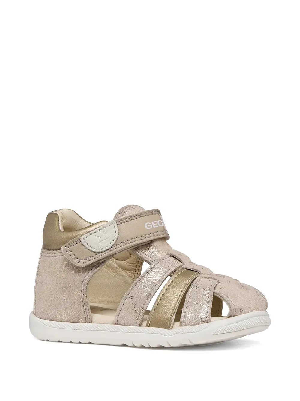 Geox Kids Macchia butterfly-print touch-strap sandals Beige