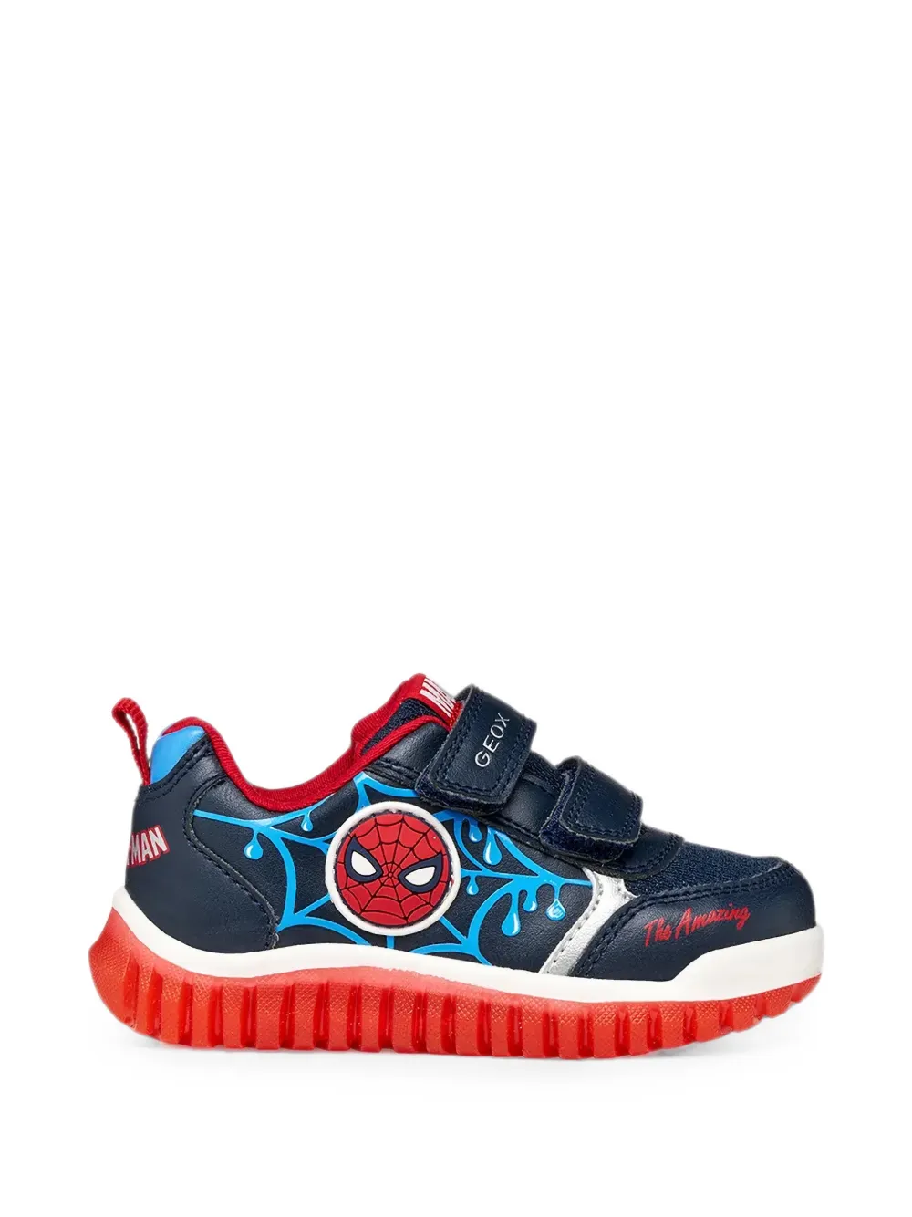 Geox Kids x Marvel Spider-Man touch-strap sneakers Blauw