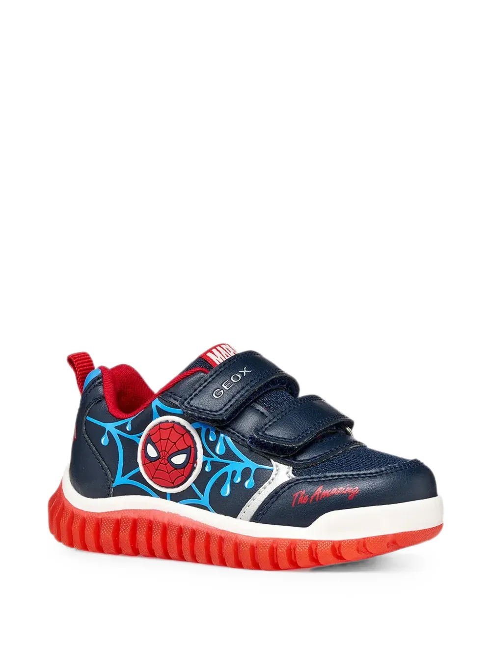 Geox Kids x Marvel Spider- touch-strap sneakers Blauw