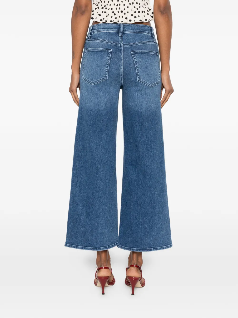 FRAME Le Slim Palazzo jeans met opgestikte zak Blauw