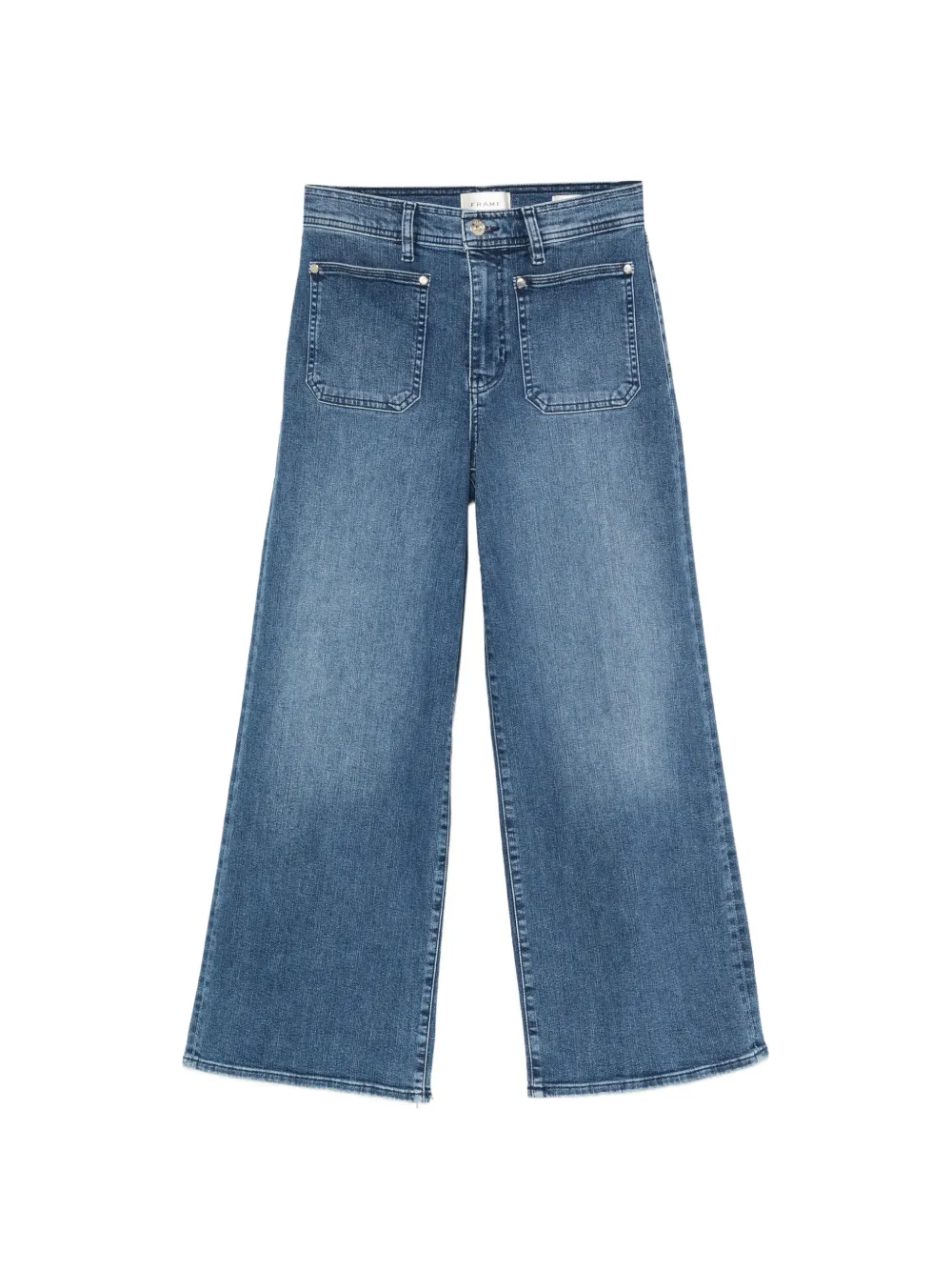 FRAME Jeans Le Slim Palazzo con tasche applicate - Blu