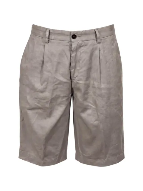 DEVORE pleated-detail belt-loop chino shorts