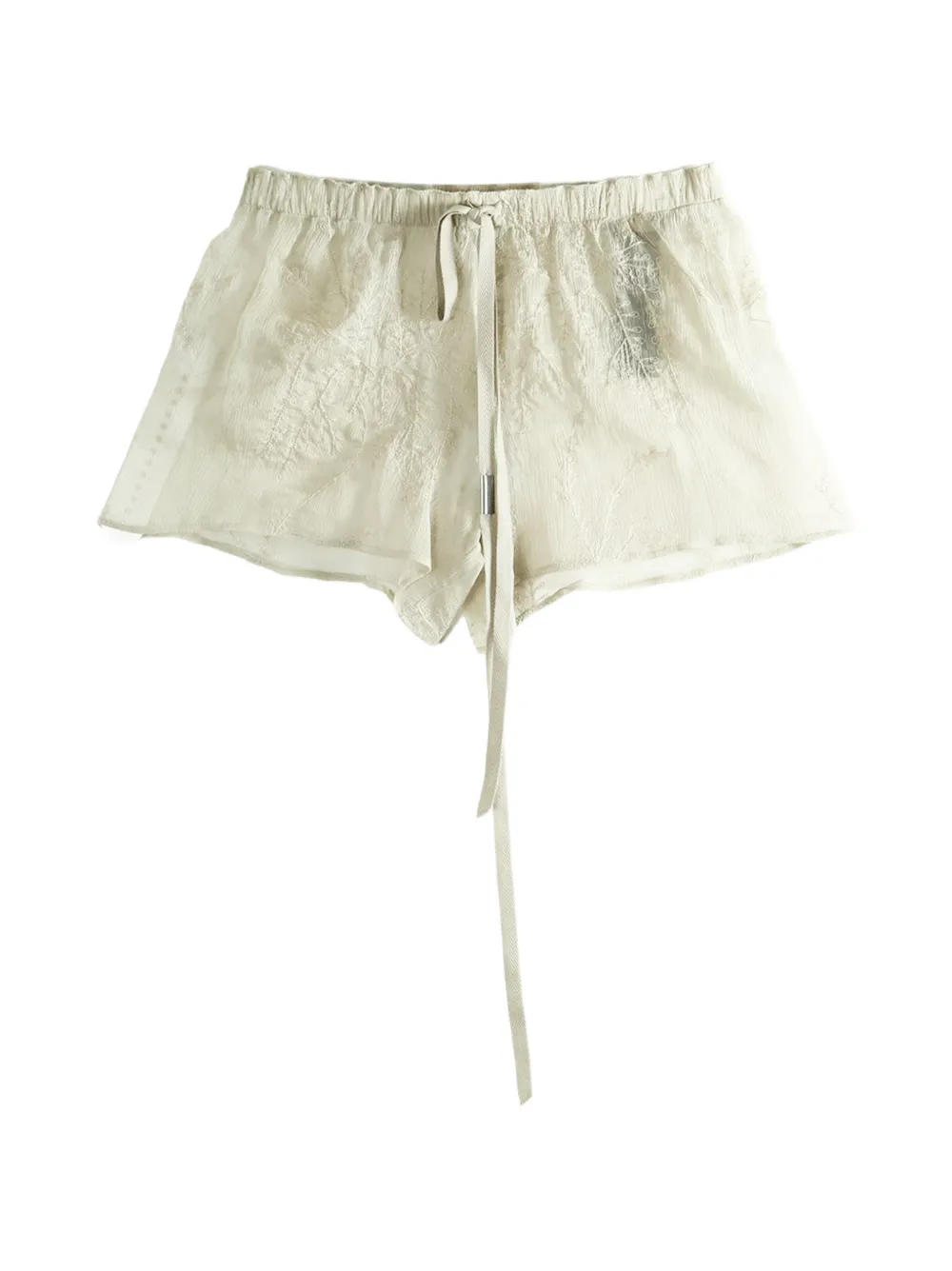 Ann Demeulemeester Nisa embroidered drawstring shorts - Toni neutri