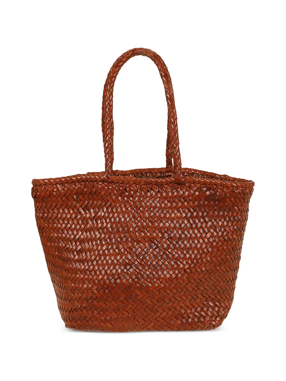 DRAGON DIFFUSION small Grace Basket leather tote bag - Brown