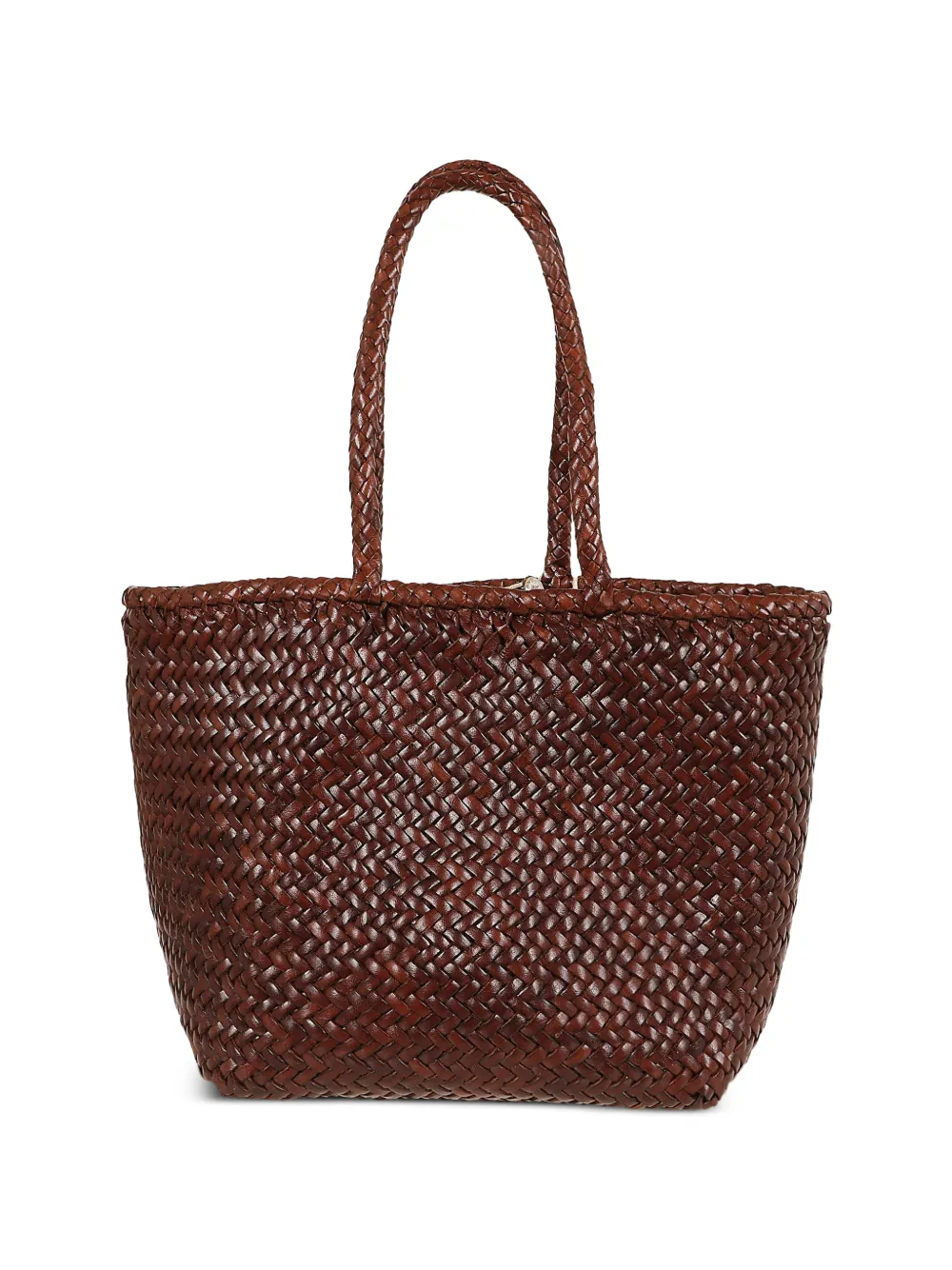 DRAGON DIFFUSION small Grace Basket leather tote bag - Marrone