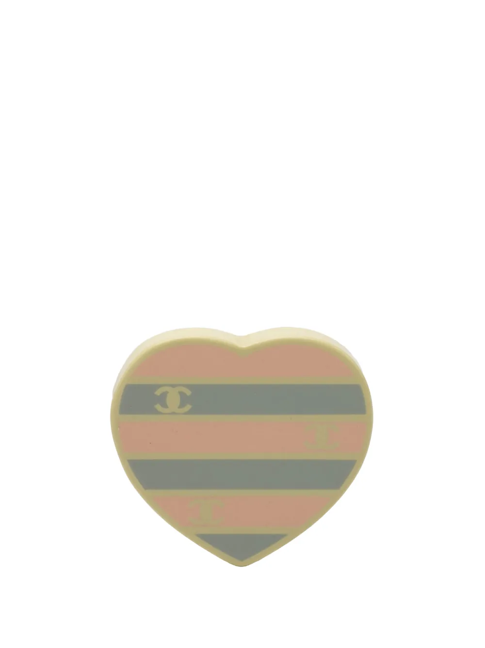 CHANEL Pre-Owned 2005 CC Resin Heart Accessory Brooch costume brooch - Argento