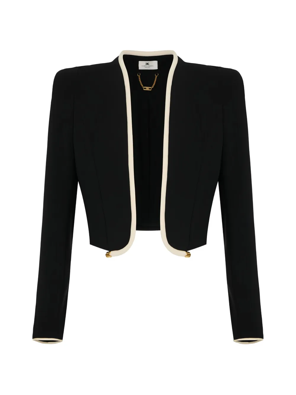 Elisabetta Franchi 3D piping-detail jacket - Schwarz