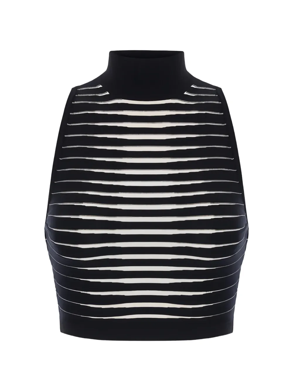 Elisabetta Franchi zebra-jacquard knit top - Nero