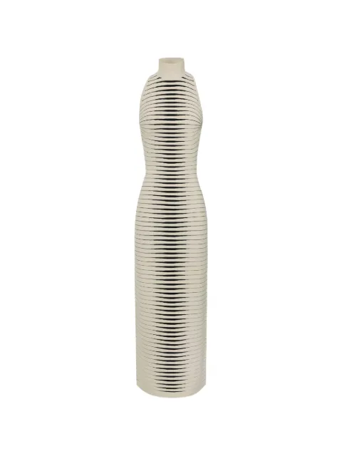 Elisabetta Franchi vestido largo con motivo de cebra en jacquard
