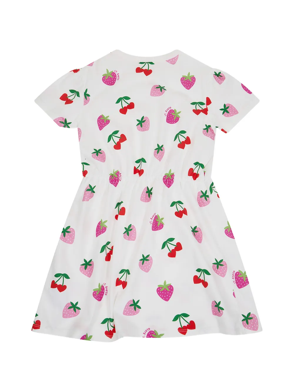 MC2 Saint Barth Kids Leilamini mini-jurk met aardbei- en kersenprint Wit
