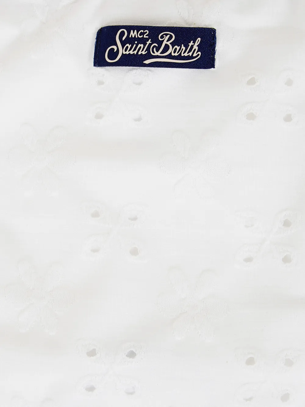 MC2 Saint Barth Kids Broderie anglaise bikinitop Wit