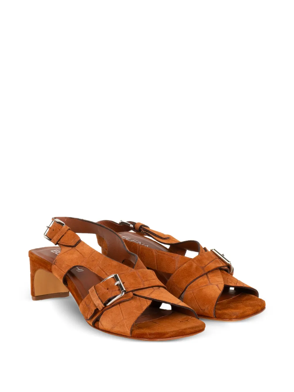 Elena Iachi croc-effect buckled sandals Bruin