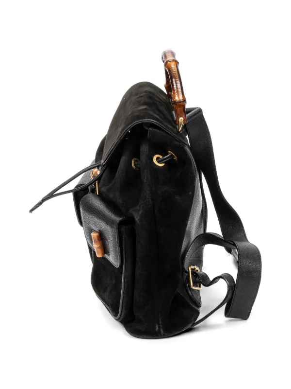 Gucci Pre-Owned Bamboo Backpack | Black | FARFETCH display picture 1