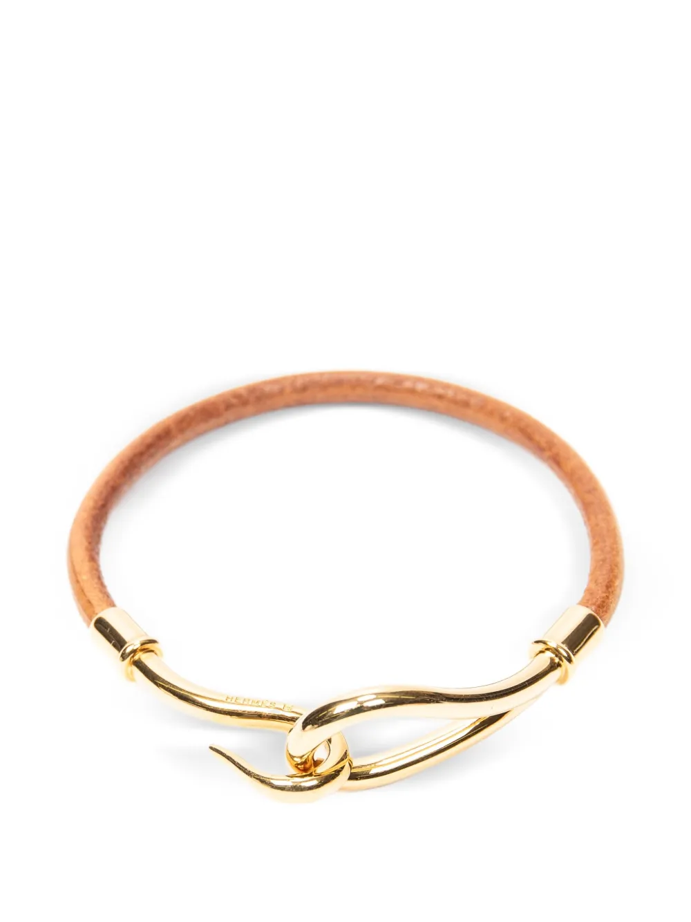 Hermès Pre-Owned hook-fastening leather bracelets - Marrone
