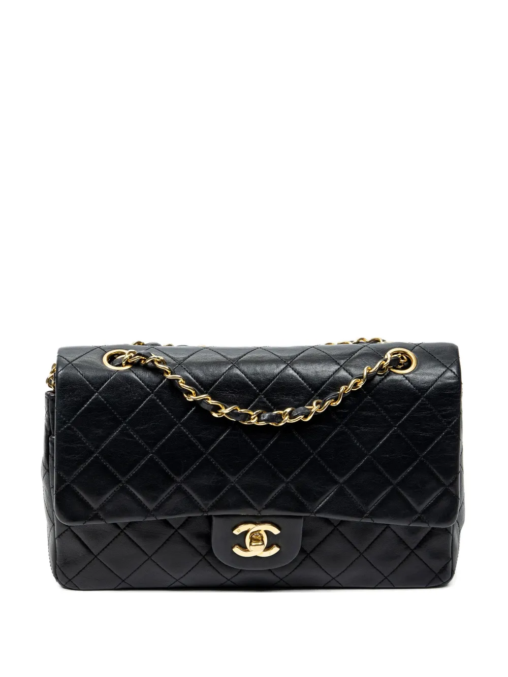 CHANEL Pre-Owned diamond-quilted CC logo turn-lock shoulder bag - Nero