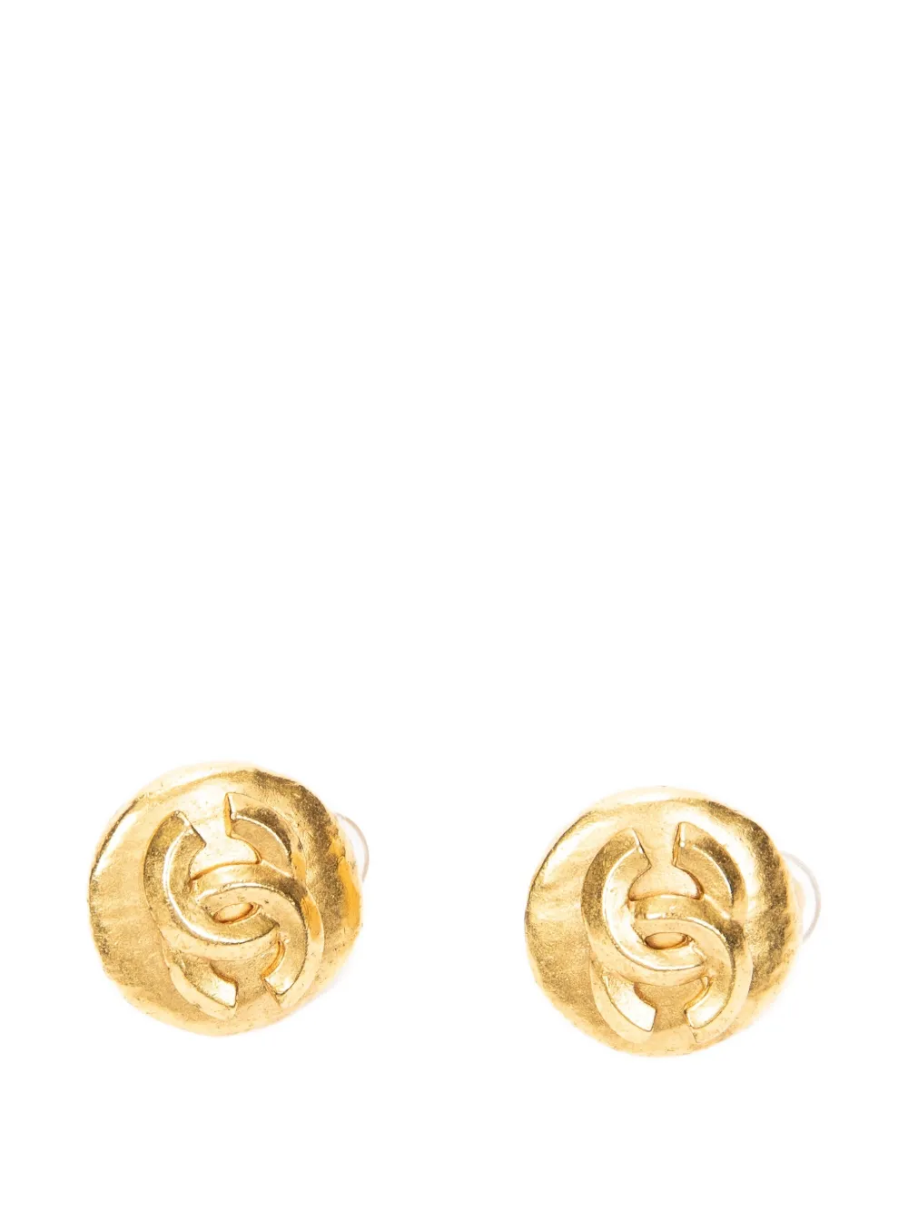 CHANEL Pre-Owned CC clip-on earrings - Gold