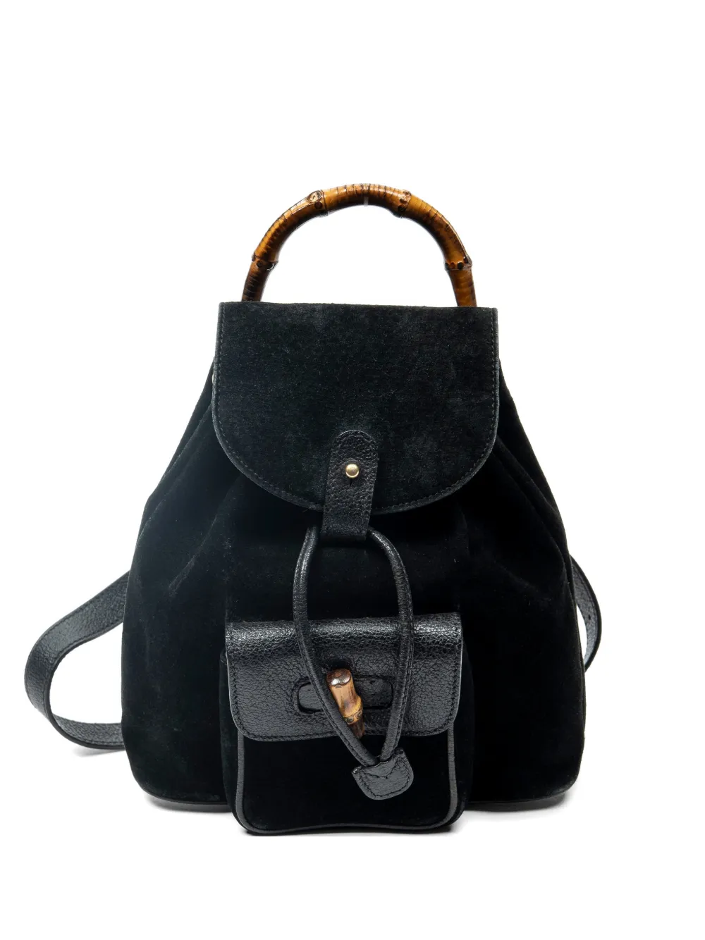 Gucci Pre-Owned mini Bamboo suede backpack - Nero