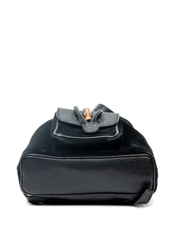 Gucci Pre-Owned バンブー スエード バックパック ミニ | ブラック