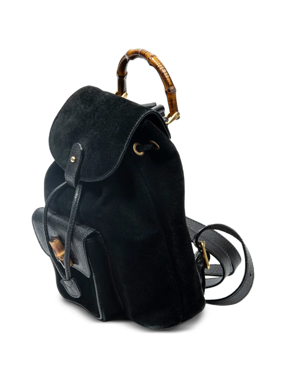 Gucci Pre-Owned バンブー スエード バックパック ミニ | ブラック