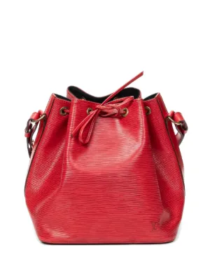 Louis Vuitton エピレザー バケットバッグ 赤 Louis Vuitton Pre-Owned 1997 エピ ノエ バケットバッグ プチ