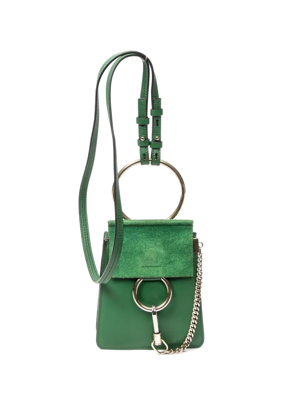 Chloé Pre-Owned small Faye leather shoulder bag - Green