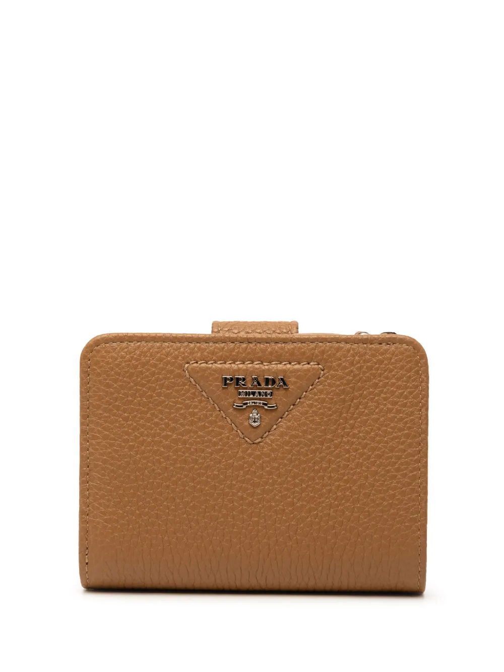 Prada Pre-Owned 2010-2026 Vitello Daino Compact Wallet small wallets - Braun