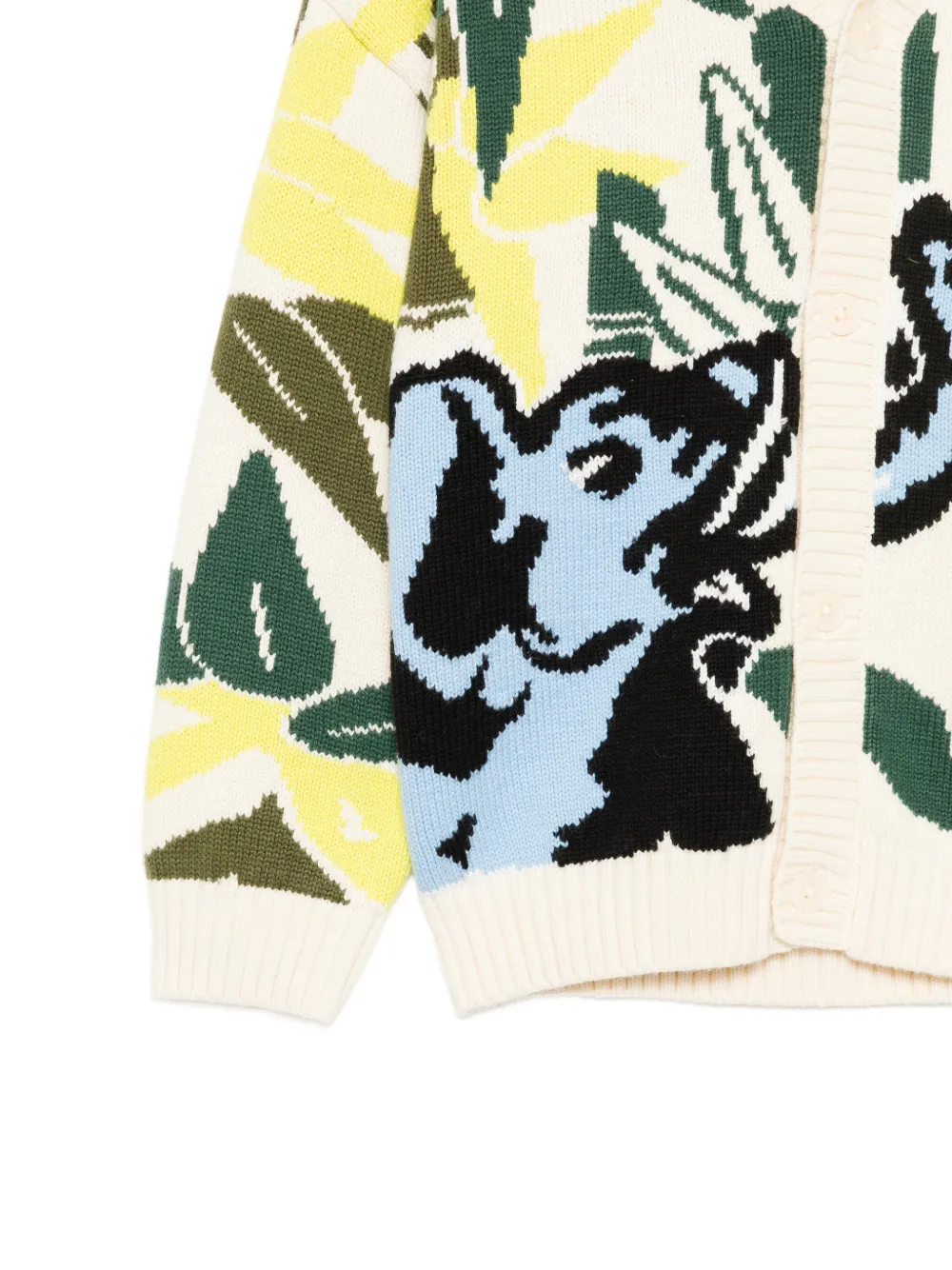 Kenzo Kids Gebreid vest met olifant intarsia Beige