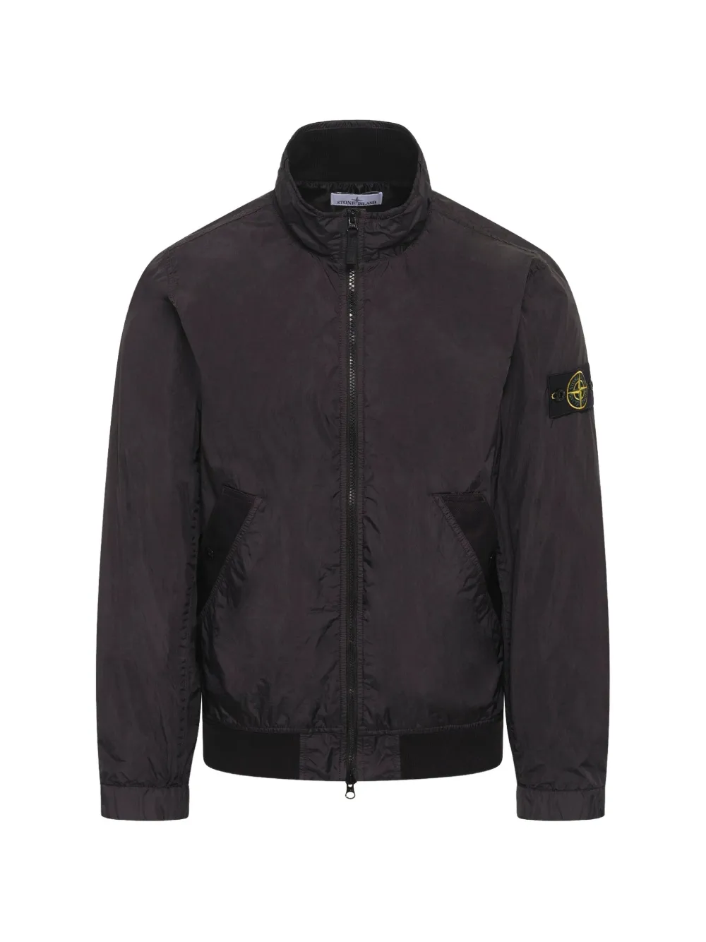 Stone Island Crinkle Reps Ny logo-patch jacket - Schwarz
