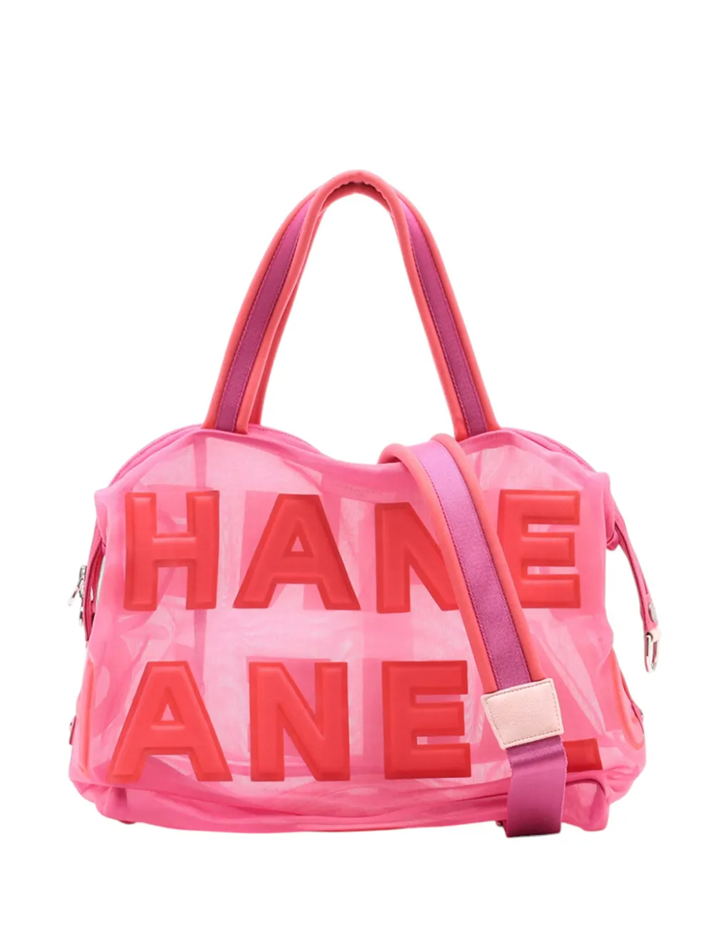 CHANEL Pre-Owned 2019 Mesh Logo satchel - Rosa