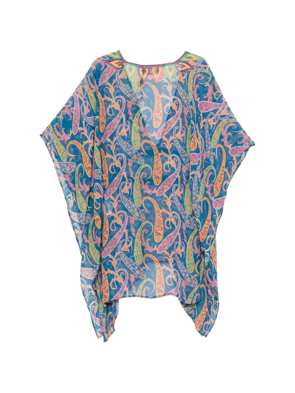  Etro Caftán Con Estampado De Cachemira - Azul 