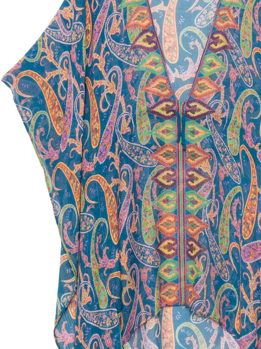  Etro Caftán Con Estampado De Cachemira - Azul 