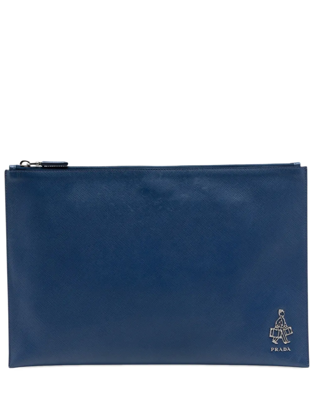 Prada Pre-Owned 2010-2026 Saffiano Bellboy Voyage clutch bag - Blu