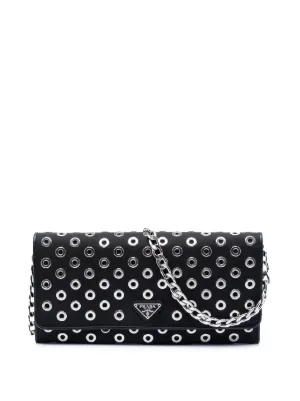 Prada Pre-Owned ビジューロゴ クラッチバッグ | ブラック | FARFETCH JP