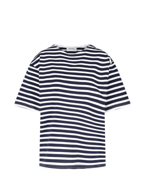 Matteau playera manga corta con rayas estampadas