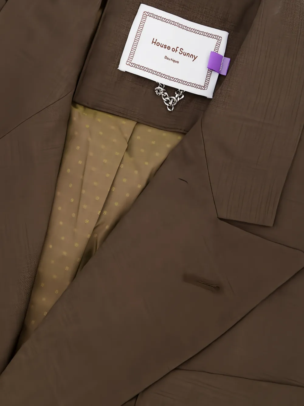 House of Sunny Blazer met dubbele rij knopen Bruin