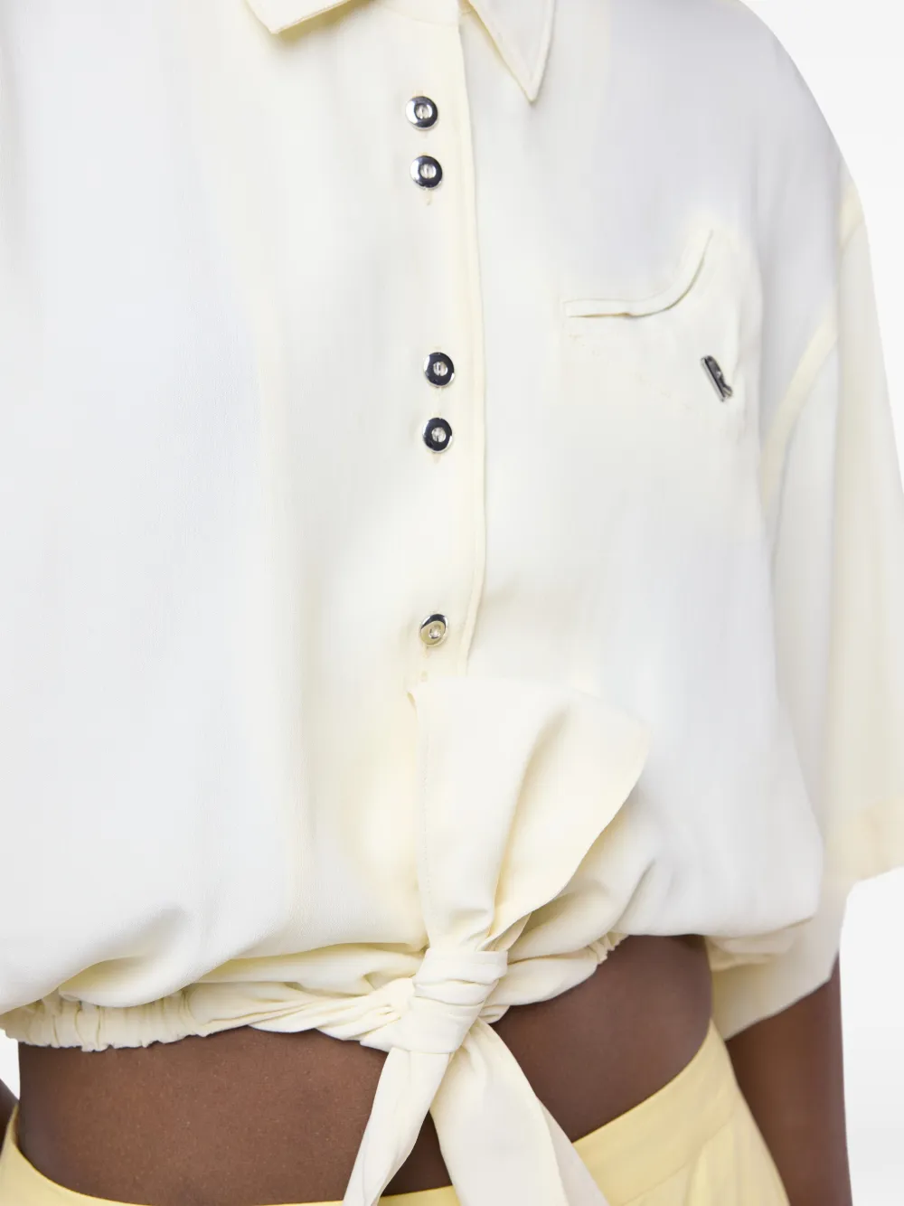 Rabanne Shirt met geknoopte detail Wit
