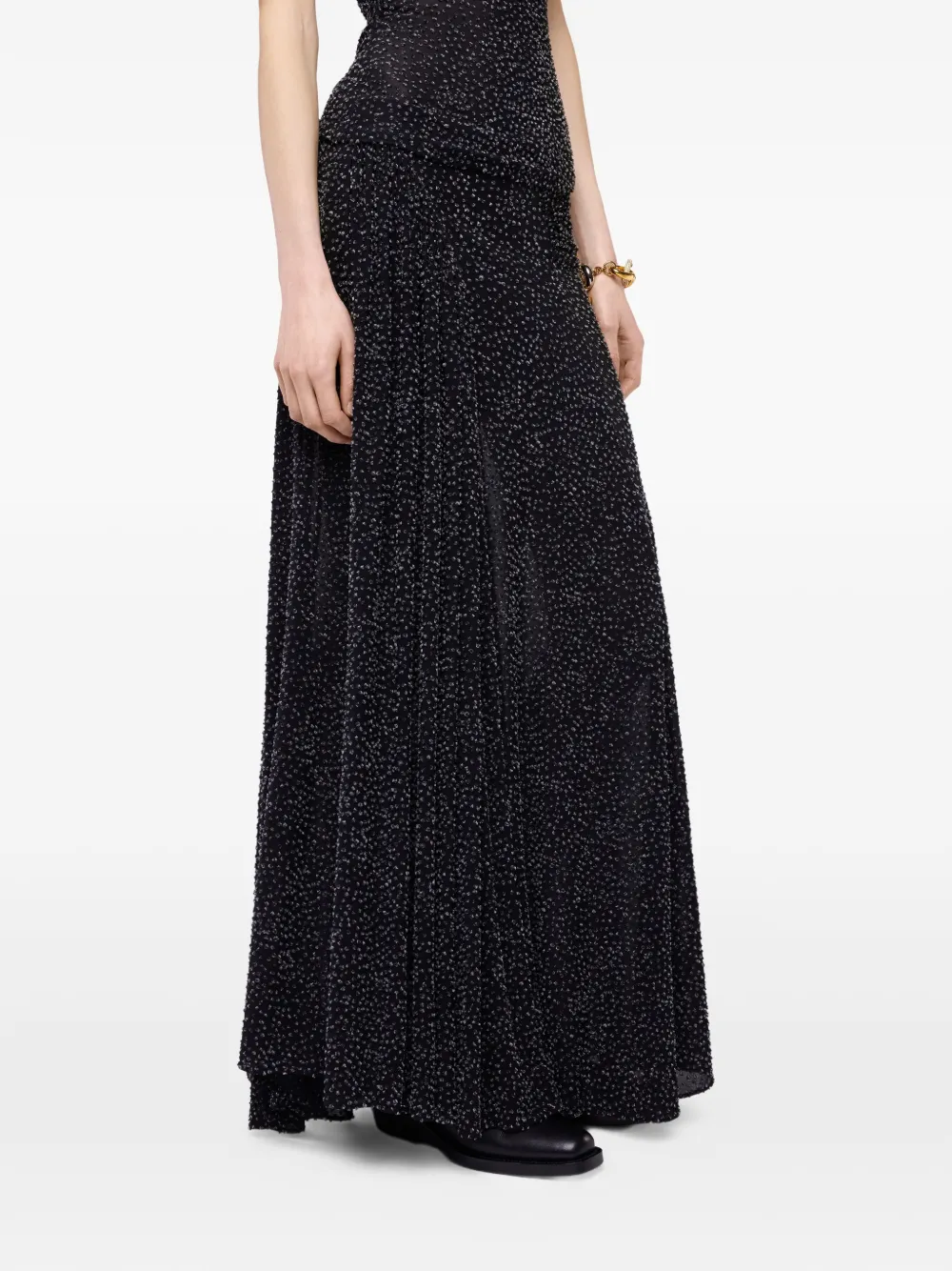 Rabanne Asymmetrische maxi-rok Zwart