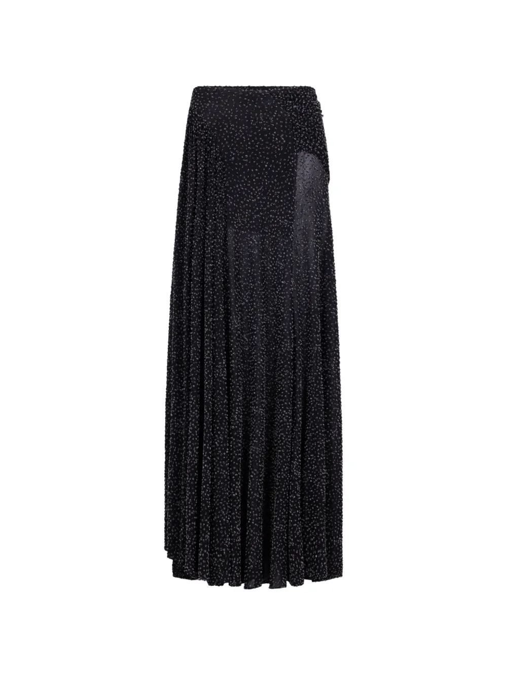 Rabanne Gonna lunga asimmetrica - Nero