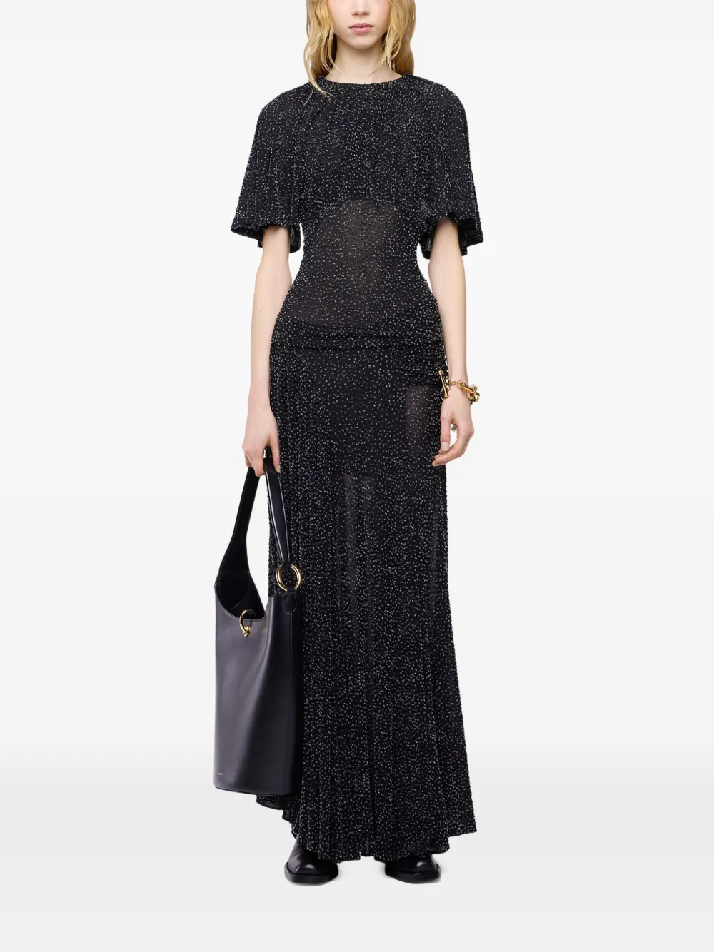 Rabanne Asymmetrische maxi-rok Zwart