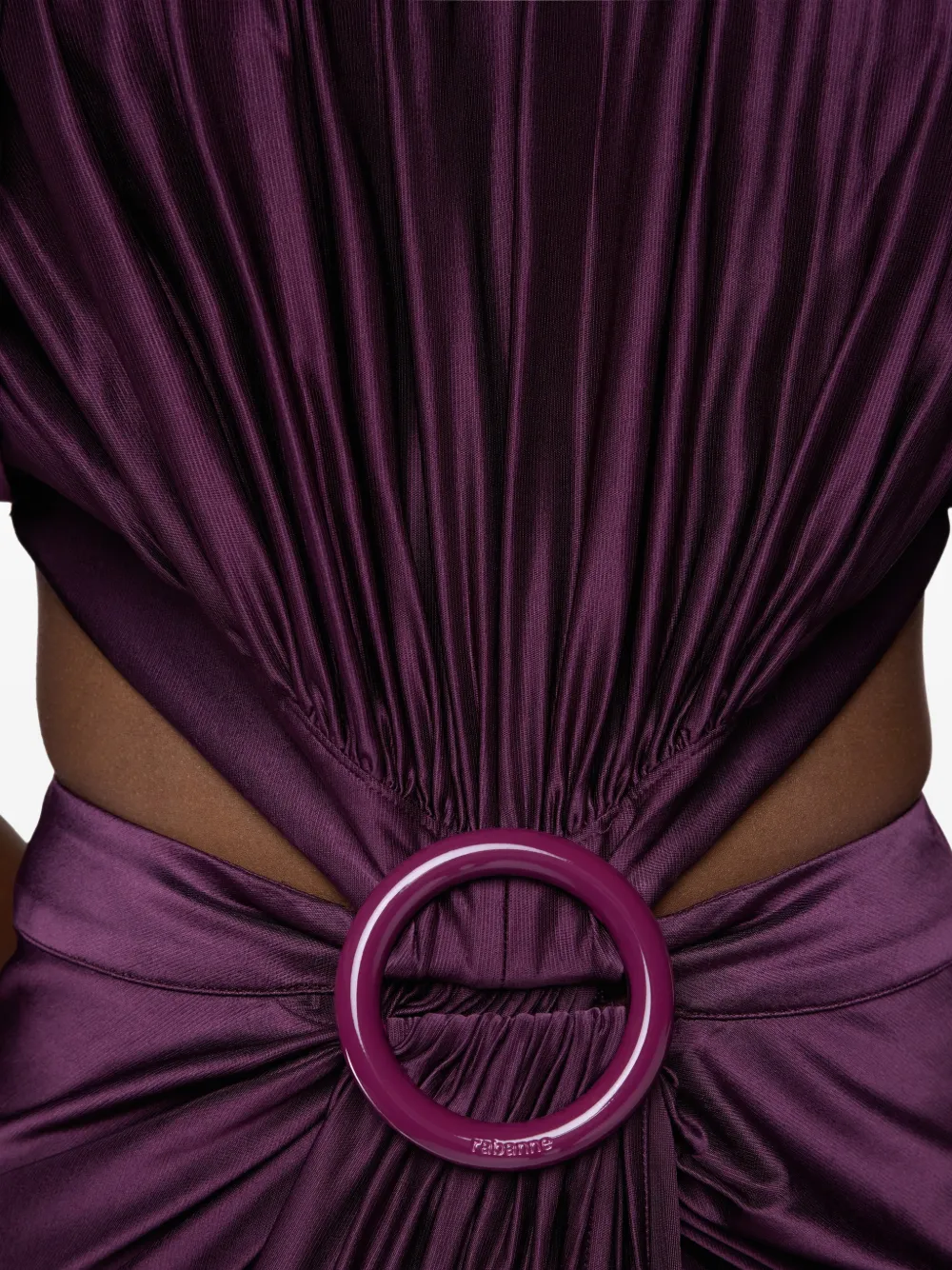 Rabanne Maxi-jurk met ruches Paars